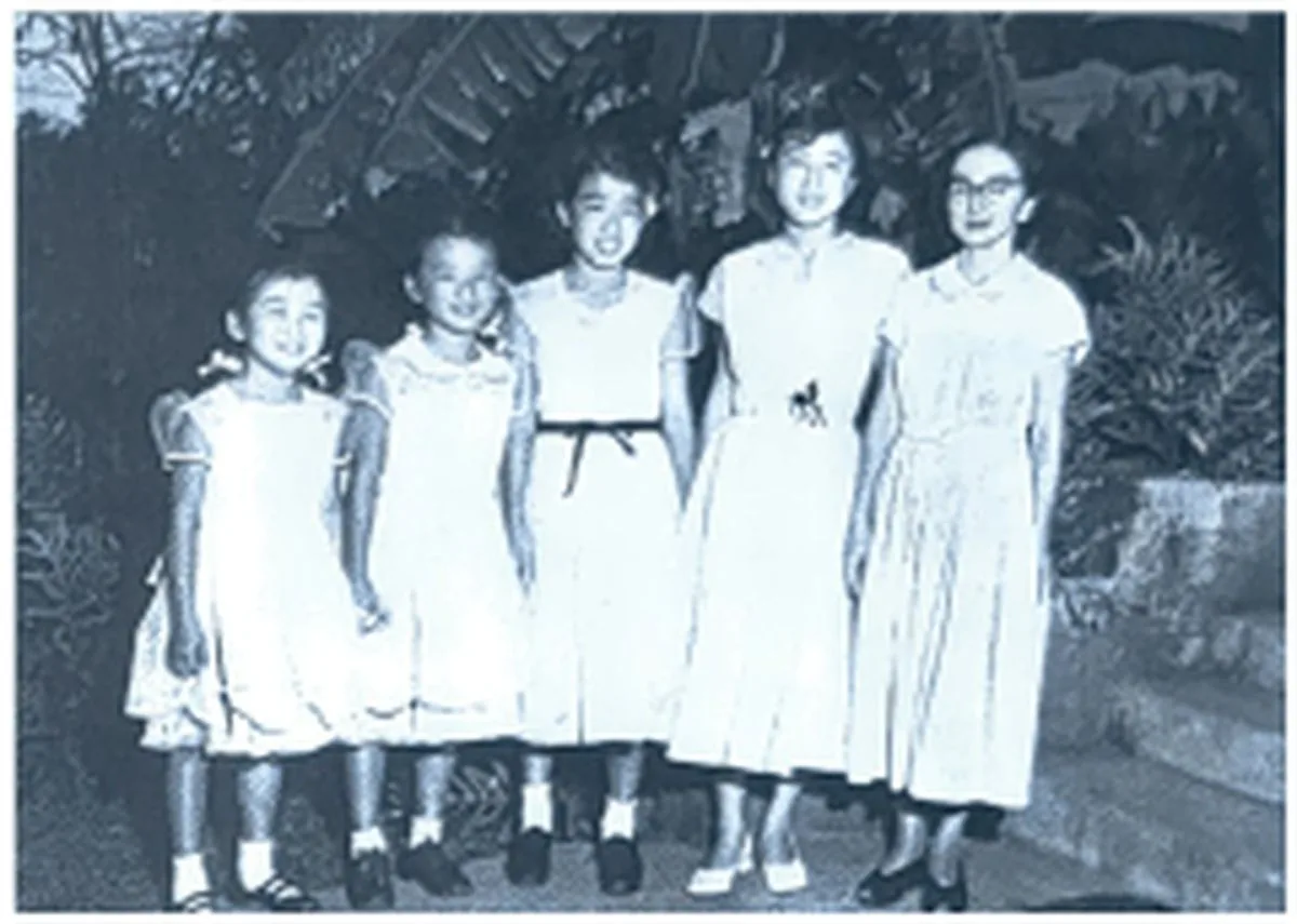 1950年、ハワイでの家族